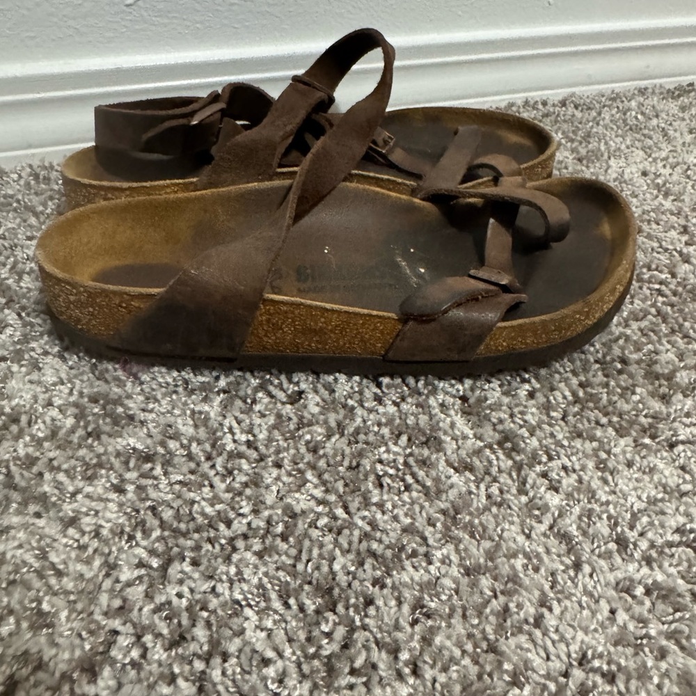 Birkenstock Women’s Yara Sandals – Oiled Leather, Habana Brown, Size 38 - Picture 6 of 8